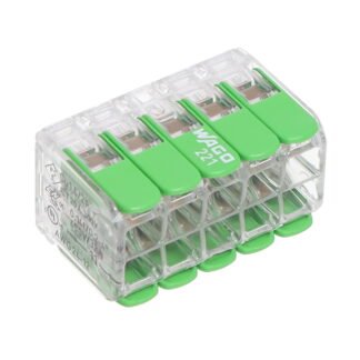 0221-0430 — LEVER-NUT SPLICE CONN 10POS GRN — WAGO