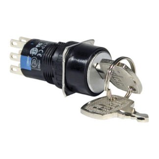 AS6M-2KT2PA — SWITCH KEYLOCK 2POS DPDT 1A 120V — Schneider Electric