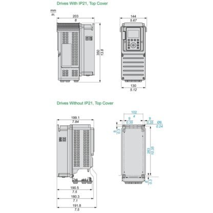ATV630U07M3US — ATV630 BAA/BABA IP21 0,75KW 200V — Schneider Electric
