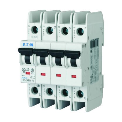 FAZ-C40/4-NA — FAZ-NA UL 489 MCB 240VAC 4P 40A — Eaton