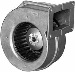 G2E108-AG63-01 — Ventilateur centrifuge pales incurvées vers l'avant (ouïe simple) ebm-papst, Ø108 mm, technologie AC monophasé — ebm-papst