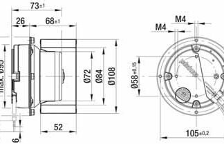 G3G108-BB01-02 — Ventilateur centrifuge pales incurvées vers l'avant (ouïe simple) ebm-papst, Ø108 mm, technologie EC (GreenTech) — ebm-papst