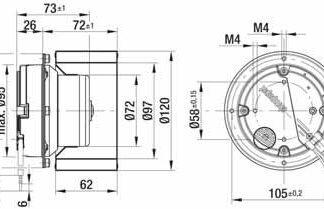 G3G120-BB03-02 — Ventilateur centrifuge pales incurvées vers l'avant (ouïe simple) ebm-papst, Ø120 mm, technologie EC (GreenTech) — ebm-papst