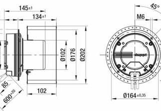 G3G200-AL29-71 — Ventilateur centrifuge pales incurvées vers l'avant (ouïe simple) ebm-papst, Ø200 mm, technologie EC (GreenTech) — ebm-papst