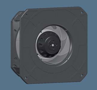 K2E133-RA03-01 — Moto-turbine centrifuge double ouïe ebm-papst, Ø133 mm, technologie AC monophasé — ebm-papst