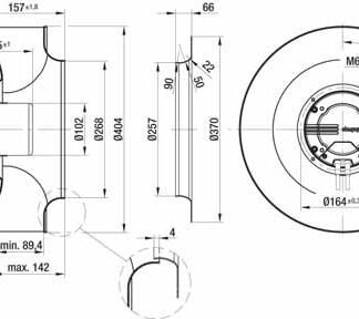 K3G400-AD42-81 — Moto-turbine centrifuge double ouïe ebm-papst, Ø400 mm, technologie EC (GreenTech) — ebm-papst