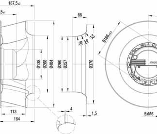 K3G400-AM56-11 — Moto-turbine centrifuge double ouïe ebm-papst, Ø400 mm, technologie EC (GreenTech) — ebm-papst