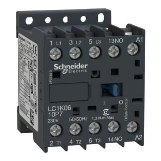 LC1K0610U7 — 3P CONT 6A AC3 2.2KW 1NO 240VAC — Schneider Electric