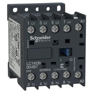 LC1K09004B7 — 4P CONTACTOR 20A AC1 24VAC COIL — Schneider Electric