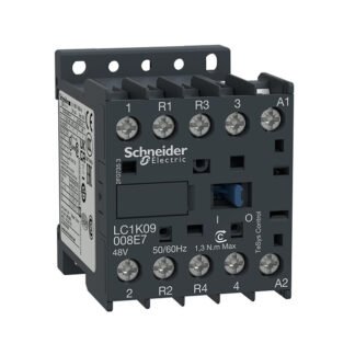 LC1K09008E7 — 4P CONT 20A AC-1 2NO 2NC 48VAC C — Schneider Electric