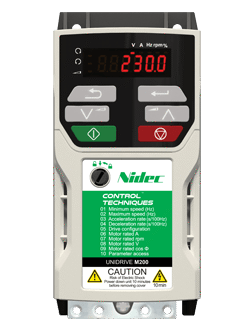 M200-032 00100A — Variateur de fréquence Emerson (Control Techniques) Unidrive M200, 2,2 kW, 230 V, monophasé, 10 A — Emerson (Control Techniques)