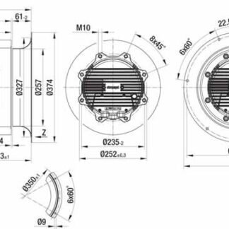 R3G310-AU07-03 — Ventilateur centrifuge pales incurvées vers l'arrière ebm-papst, Ø310 mm, technologie EC (GreenTech) — ebm-papst