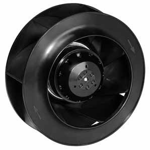 R4E225-AT01-05 — Ventilateur centrifuge pales incurvées vers l'arrière ebm-papst, Ø225 mm, technologie AC monophasé — ebm-papst
