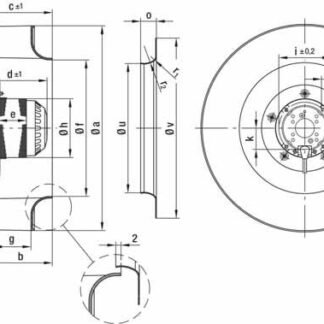 R4E330-AA06-05 — Ventilateur centrifuge pales incurvées vers l'arrière ebm-papst, Ø330 mm, technologie AC monophasé — ebm-papst