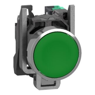 XB4BA315 — METAL PB GREEN FLUSH 1 NO PUSH-I — Schneider Electric