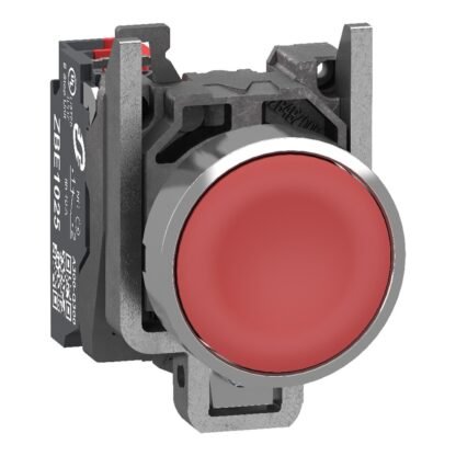 XB4BA425 — METAL PB RED FLUSH 1 NC PUSH-IN — Schneider Electric