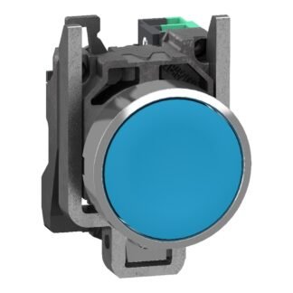 XB4BA615 — METAL PB BLUE FLUSH 1 NO PUSH-IN — Schneider Electric