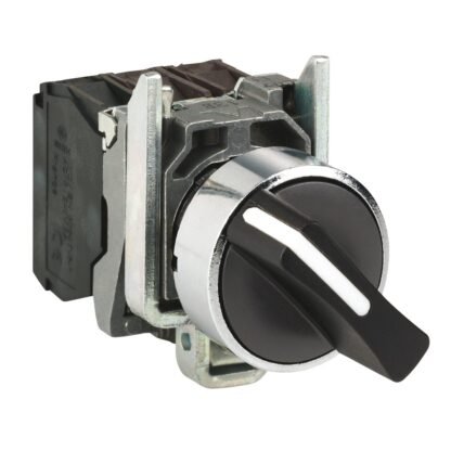 XB4BD215 — SS METAL BLACK 2POS STAY PUT 1NO — Schneider Electric