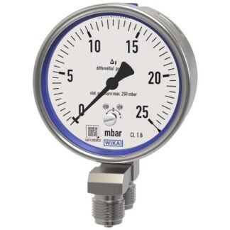 WIKA-716-11-01-2-5 — Manomètre de pression différentielle WIKA 716.11, 0 à 2.5 mbar
