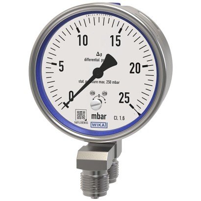 WIKA-716-11-10-250 — Manomètre de pression différentielle WIKA 716.11, 0 à 250 mbar