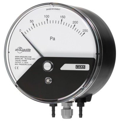 WIKA-N2-A2G-15-06-420MA-M12-1000 — Transmetteur de pression différentielle HVAC WIKA A2G-15, 0 à 1000 Pa, sortie 4-20 mA, connecteur M12